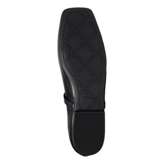 MICHAEL KORS • Black Collette Leather Flex Ballet Flat Shoes Includes Box•Size 8